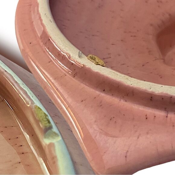 Vintage California Pottery Section Chip Dip Relish Lazy Susan Serving Snack Set - Picture 16 of 16